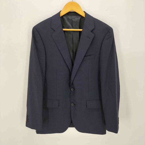 ジュンメン JUN MEN ストライプ 2Bシングルテーラードジャケット スーツセットアップ メンズ L