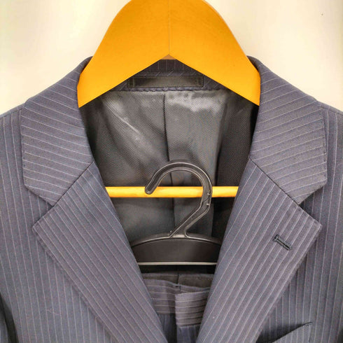 ジュンメン JUN MEN ストライプ 2Bシングルテーラードジャケット スーツセットアップ メンズ L
