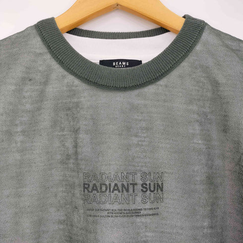 ビームスハート BEAMS HEART 麻混リネン レイヤード ニット Tシャツ(Tシャツセット) メンズ JPN:M