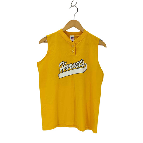 ラッセルアスレチック RUSSELL ATHLETIC 00s USA製 NBA ナンバリング ヘンリーネック プリント ノースリーブトップス メンズ JPN:M