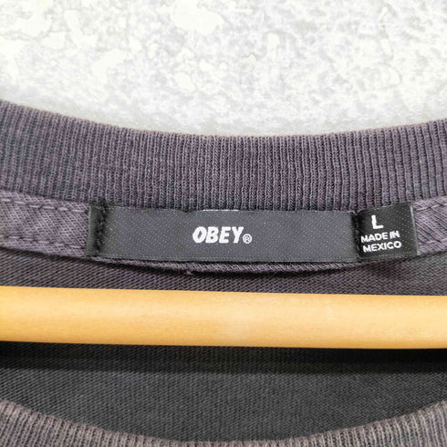 オベイ OBEY 両面プリント L/S TEE メンズ JPN:L