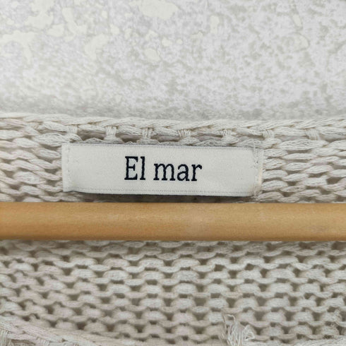 El mar リネン混 ローゲージ ラグランスリーブ コットンニット セーター レディース ONE SIZE