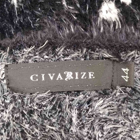 シヴァーライズ CIVARIZE バイカラーフェザーヤーンプルオーバーニット メンズ 44