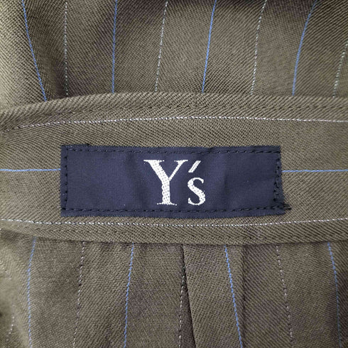 ワイズ Ys 2タックウールストライプスラックス レディース