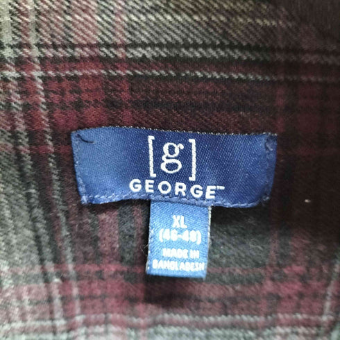 ジョージ GEORGE 00S レースオンブレチェック ネルシャツ メンズ import:XL