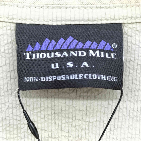 サウザンドマイル THOUSAND MILE 25SS Jeans Fctory 別注 シアサッカー ロゴジップ ショートスリーブ ワンピース レディース FREE