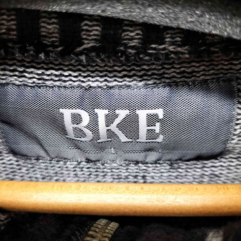 BKE リブ切替 ハーフジップニット メンズ import:L