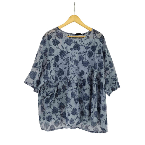 パドカレ pas de calais フラワープリントブラウス レディース 36