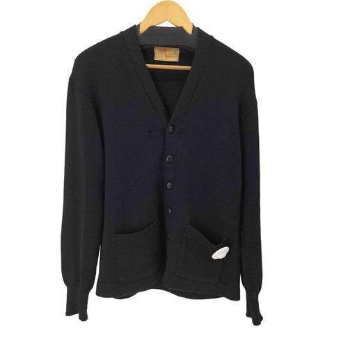 LAMB KNIT 50S レタードニットウールカーディガン メンズ