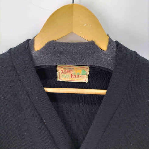 LAMB KNIT 50S レタードニットウールカーディガン メンズ