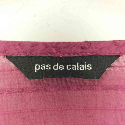 パドカレ pas de calais Vネックシアーブラウス レディース 36