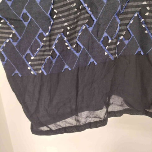 パドカレ pas de calais キュプラレーヨンカットジャカード ブラウス レディース 36