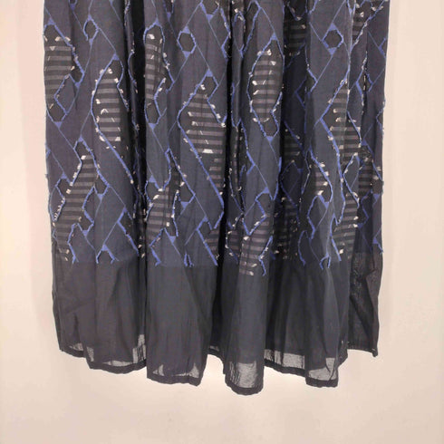 パドカレ pas de calais キュプラレーヨンカットジャカード スカート レディース 36