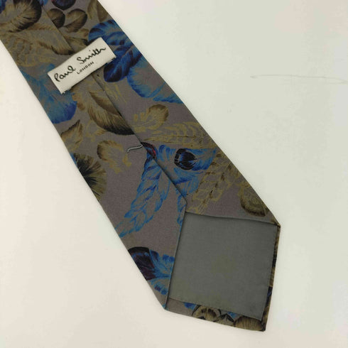 ポールスミスロンドン Paul Smith LONDON フェザー柄 シルクネクタイ メンズ