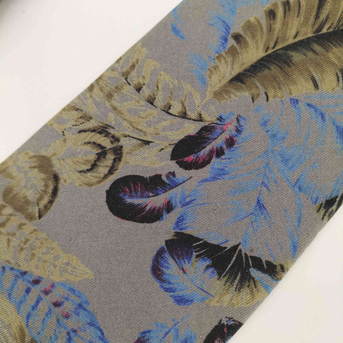 ポールスミスロンドン Paul Smith LONDON フェザー柄 シルクネクタイ メンズ