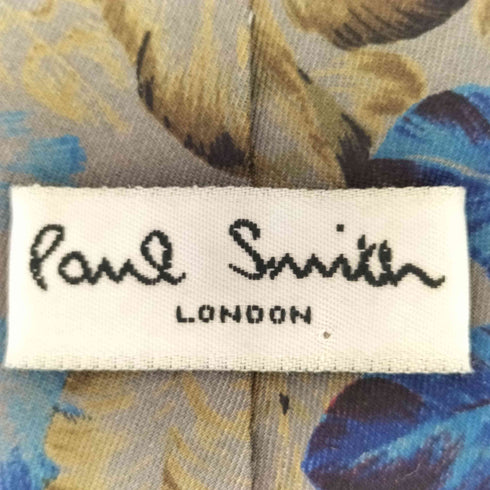 ポールスミスロンドン Paul Smith LONDON フェザー柄 シルクネクタイ メンズ