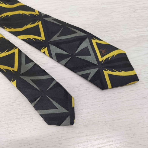 ヴィヴィアンウエストウッドアクセサリー Vivienne Westwood Accessories イタリア製 ワンポイント オーブ ハート柄 シルク ネクタイ メンズ