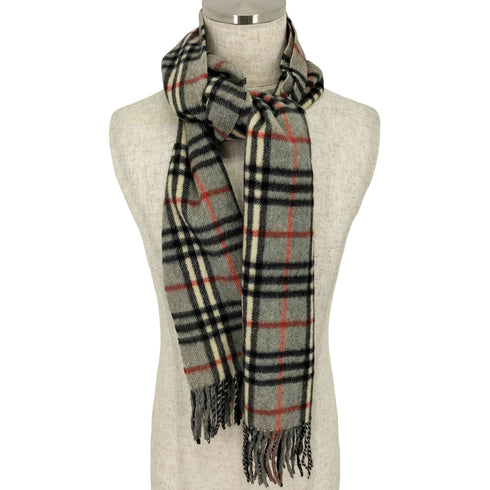 バーバリーズ BURBERRYS 英国製 CASHMERE カシミヤ100% ノバチェックマフラー レディース