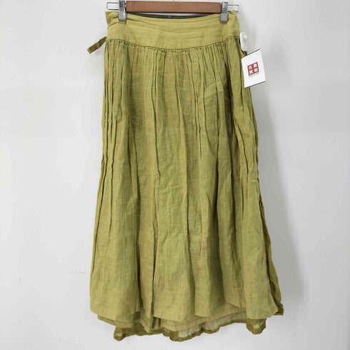 パドカレ pas de calais 60リネン植物染めスカート レディース 36