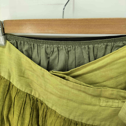 パドカレ pas de calais 60リネン植物染めスカート レディース 36