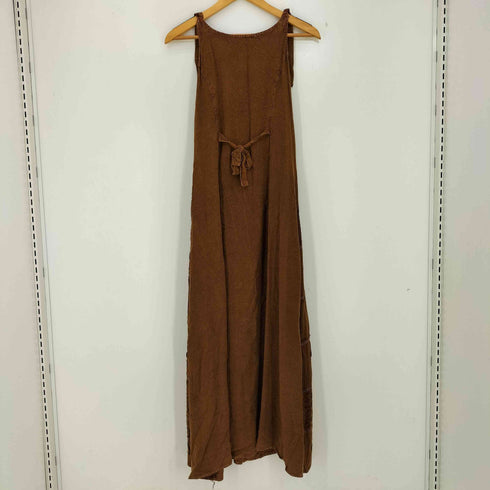 M.P.H. インド製 レーヨン 刺繍 キャミソールワンピース レディース import:L