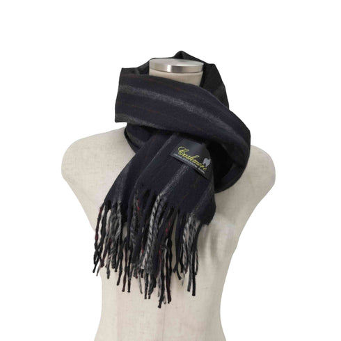 カシミヤ CASHMERE カシミヤ混 フリンジマフラー メンズ