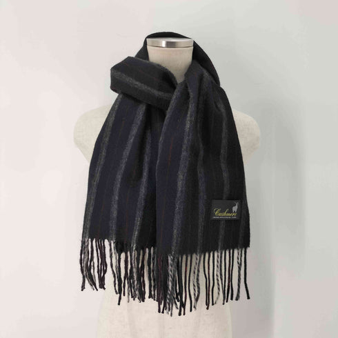 カシミヤ CASHMERE カシミヤ混 フリンジマフラー メンズ