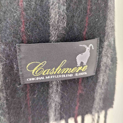 カシミヤ CASHMERE カシミヤ混 フリンジマフラー メンズ
