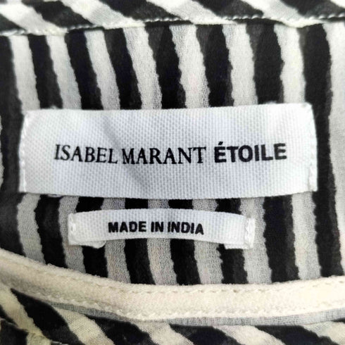 イザベルマランエトワール ISABEL MARANT ETOILE インド製 ストライプ ノースリーブ ミニワンピース レディース