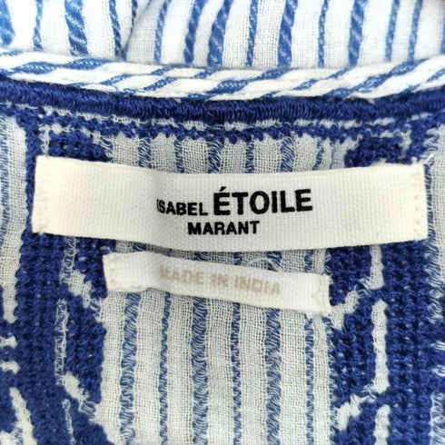 イザベルマランエトワール ISABEL MARANT ETOILE インド製 インド綿 ストライプ スキッパー S/S ブラウス レディース