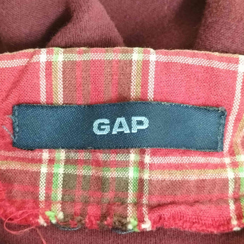 ギャップ Gap 00s OLD GAP オールドギャップ チェックワッペン ステッチデザイン クルーネック Tシャツ メンズ import:S