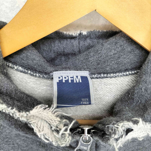 ピーピーエフエム PPFM 90-00s 背面グラフィックプリントジップパーカー メンズ FREE