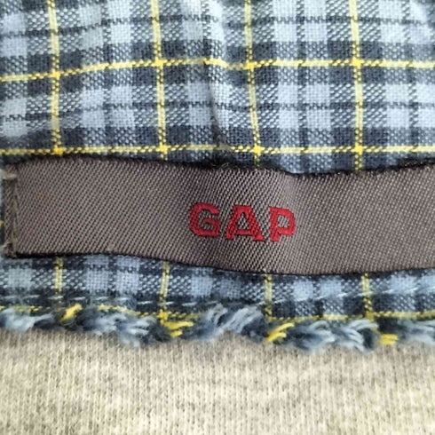 ギャップ Gap 00s OLD GAP オールドギャップ チェックワッペン ステッチデザイン クルーネック Tシャツ メンズ import:S