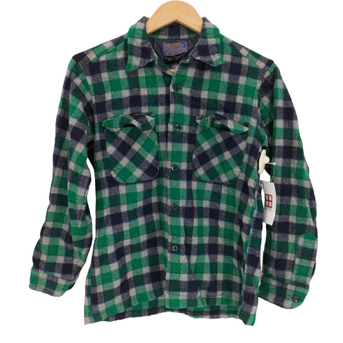 ペンドルトン PENDLETON 70S USA製 チェック柄 ウール L/S フランネル シャツ レディース import:M