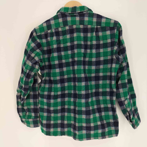 ペンドルトン PENDLETON 70S USA製 チェック柄 ウール L/S フランネル シャツ レディース import:M