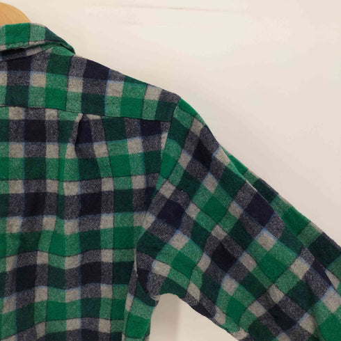 ペンドルトン PENDLETON 70S USA製 チェック柄 ウール L/S フランネル シャツ レディース import:M