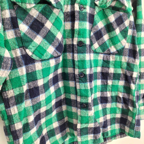 ペンドルトン PENDLETON 70S USA製 チェック柄 ウール L/S フランネル シャツ レディース import:M