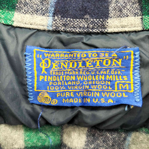ペンドルトン PENDLETON 70S USA製 チェック柄 ウール L/S フランネル シャツ レディース import:M