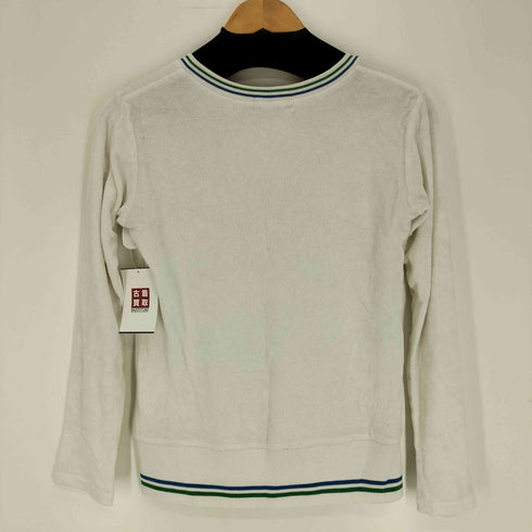 フレッドペリー FRED PERRY ロゴ刺繍 タオル地 リブラインデザイン L/S カットソー レディース import:L