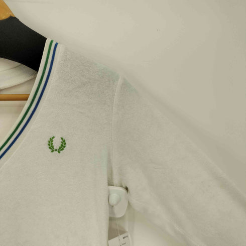 フレッドペリー FRED PERRY ロゴ刺繍 タオル地 リブラインデザイン L/S カットソー レディース import:L