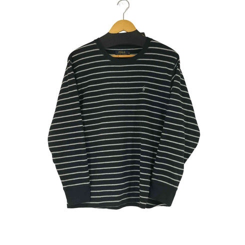 ポロラルフローレン POLO RALPH LAUREN スモールポニー刺繍 ボーダー L/S サーマルT ワッフル メンズ import:L
