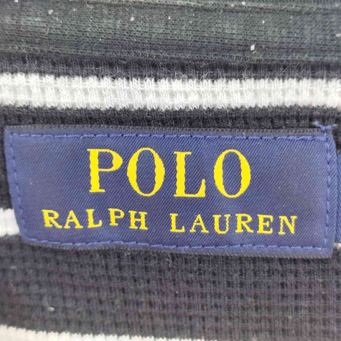 ポロラルフローレン POLO RALPH LAUREN スモールポニー刺繍 ボーダー L/S サーマルT ワッフル メンズ import:L