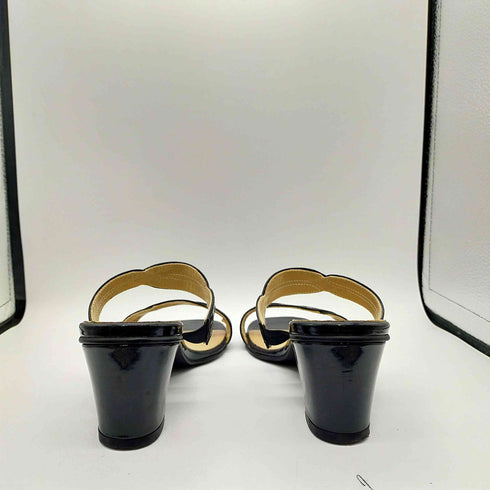 ミハマ MIHAMA オープントゥ ストラップ エナメル サンダル レディース JPN:24