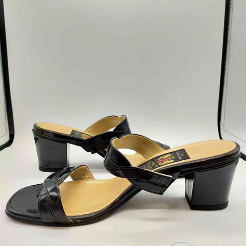 ミハマ MIHAMA オープントゥ ストラップ エナメル サンダル レディース JPN:24