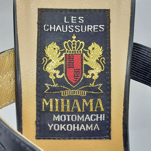 ミハマ MIHAMA オープントゥ ストラップ エナメル サンダル レディース JPN:24