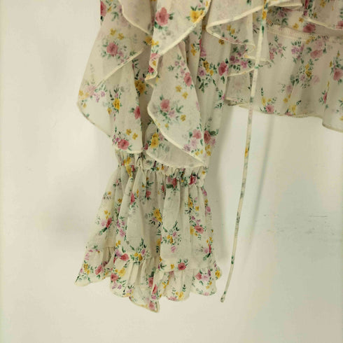 ココディール COCO DEAL フラワープリントフリルカーディガンシャーリングキャミソール レディース JPN:2