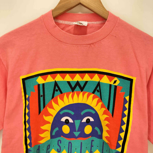 クレイジーシャツ CRAZY SHIRTS 80-90S USA製 グラフィック プリント S/S クルーネック Tシャツ シングルステッチ レディース import:S