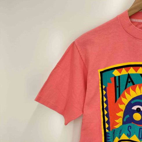 クレイジーシャツ CRAZY SHIRTS 80-90S USA製 グラフィック プリント S/S クルーネック Tシャツ シングルステッチ レディース import:S