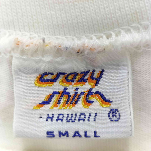 クレイジーシャツ CRAZY SHIRTS 90S USA製 クリバンキャット プリント S/S クルーネック Tシャツ シングルステッチ レディース import:S