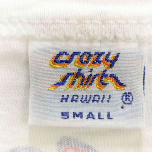 クレイジーシャツ CRAZY SHIRTS 90S USA製 グラフィック プリント S/S クルーネック Tシャツ レディース import:S